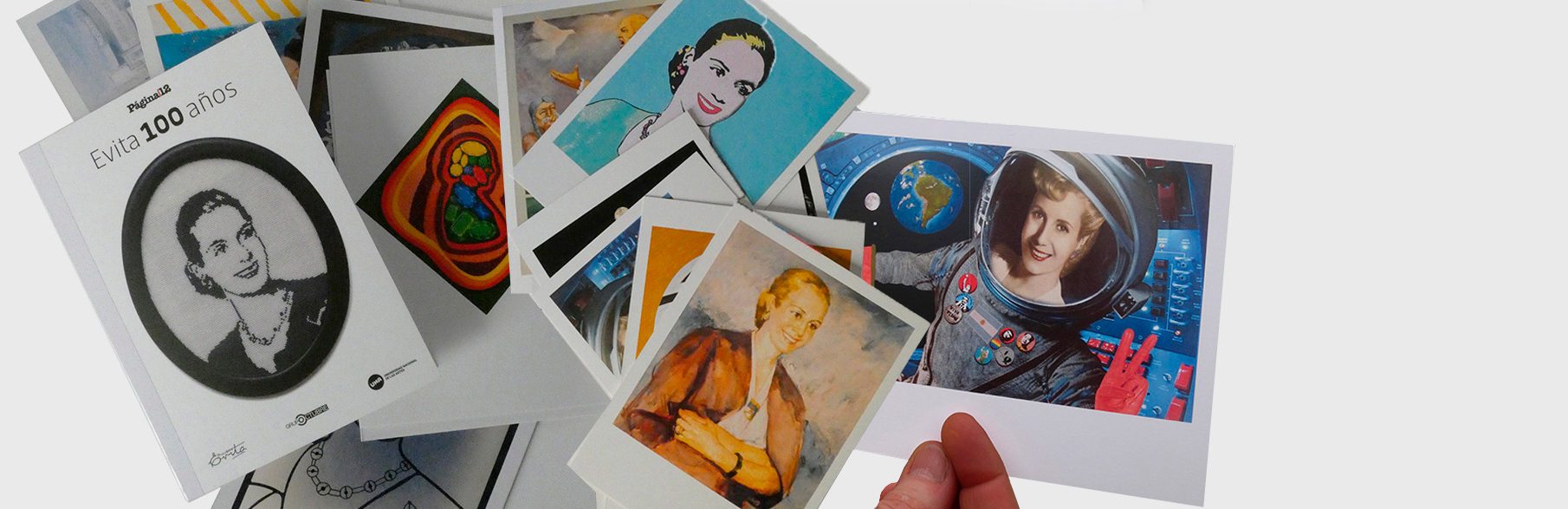 Presentación del libro de postales “Evita 100 años”