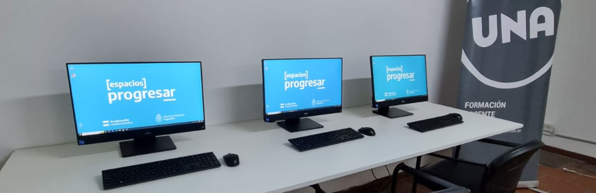 Se inauguró el Espacio Progresar, con computadoras para estudiantes