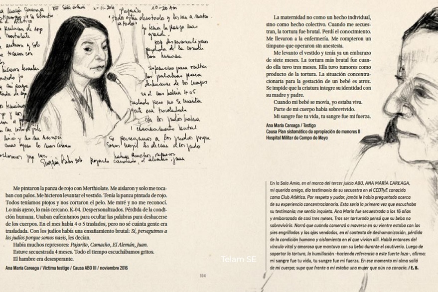 Declaran de interés al libro "Dibujos urgentes" que retrata los juicios de lesa humanidad